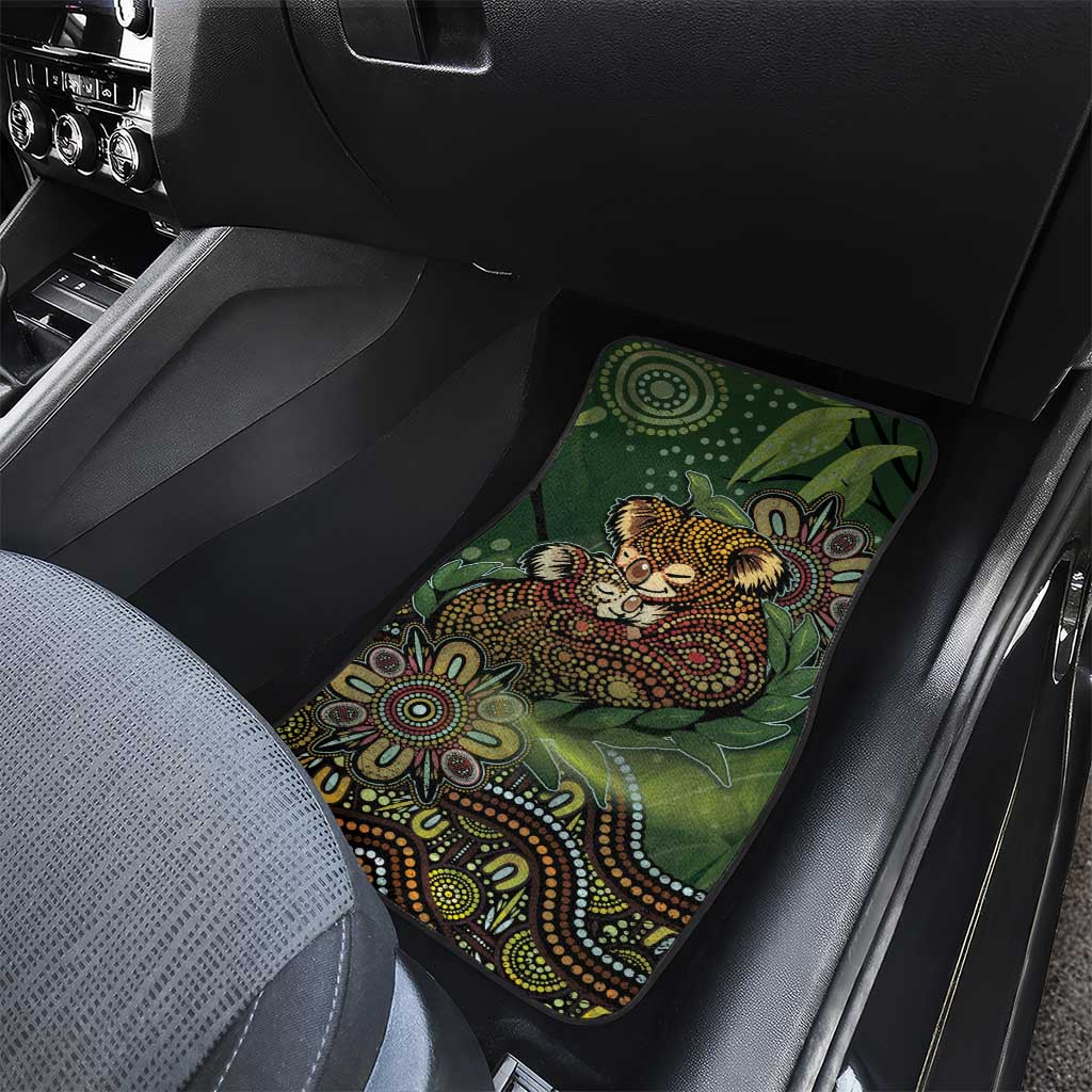 Koala Mum Australia Mother's Day Car Mats Aboriginal Dot Art Floral Joey Hug