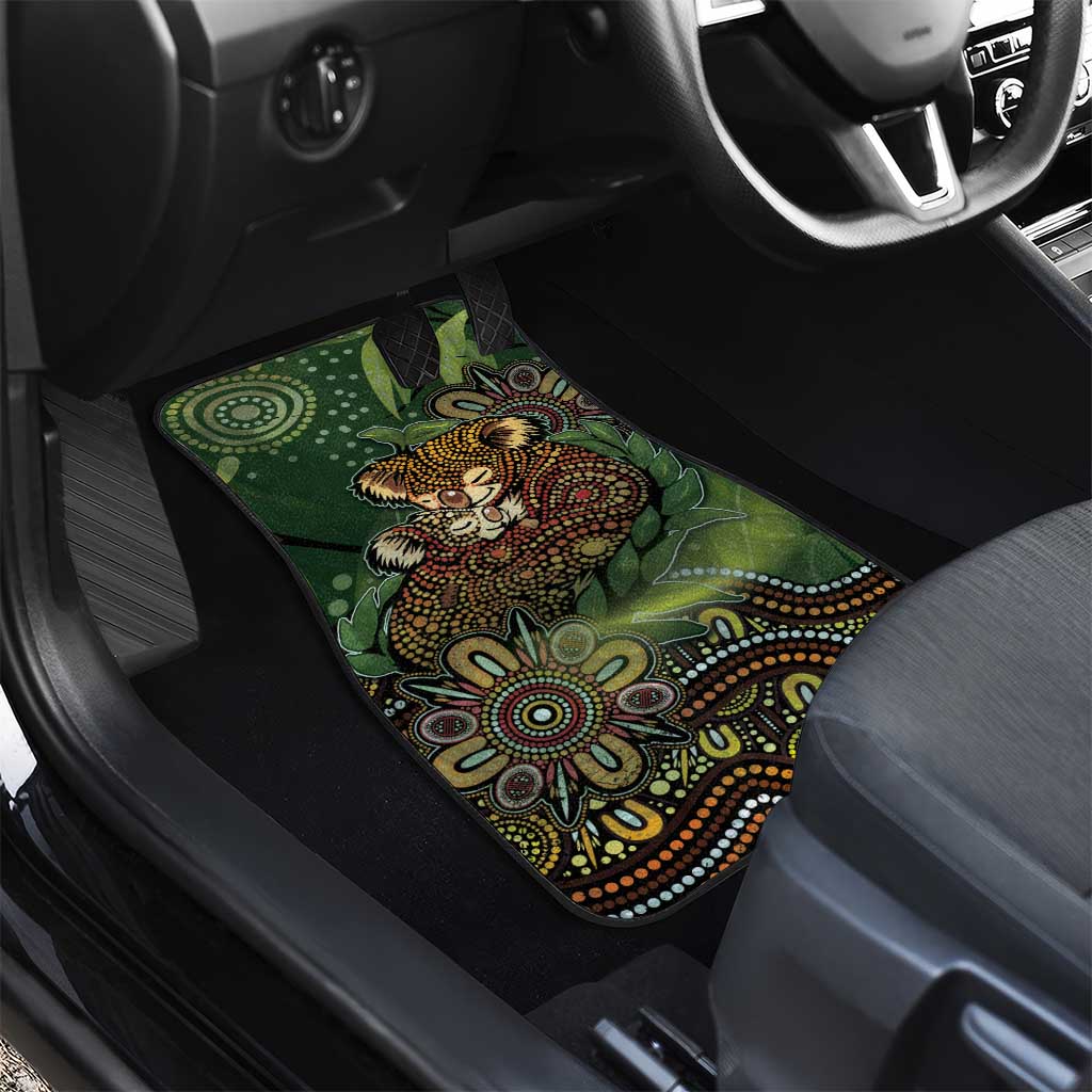 Koala Mum Australia Mother's Day Car Mats Aboriginal Dot Art Floral Joey Hug