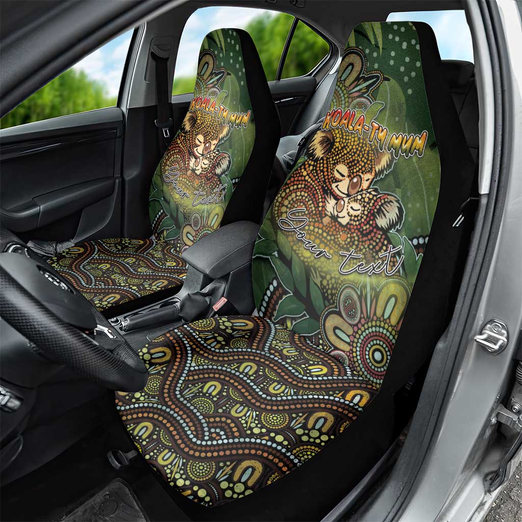 Personalised Koala Mum Australia Mother's Day Car Seat Cover Aboriginal Dot Art Floral Joey Hug