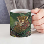 Personalised Koala Mum Australia Mother's Day Ceramic Mug Aboriginal Dot Art Floral Joey Hug
