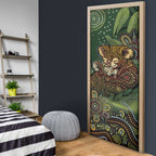 Koala Mum Australia Mother's Day Door Cover Aboriginal Dot Art Floral Joey Hug