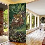 Koala Mum Australia Mother's Day Door Cover Aboriginal Dot Art Floral Joey Hug