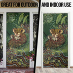 Koala Mum Australia Mother's Day Door Cover Aboriginal Dot Art Floral Joey Hug