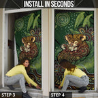 Koala Mum Australia Mother's Day Door Cover Aboriginal Dot Art Floral Joey Hug