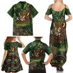 Personalised Koala Mum Australia Mother's Day Family Matching Summer Maxi Dress and Hawaiian Shirt Aboriginal Dot Art Floral Joey Hug
