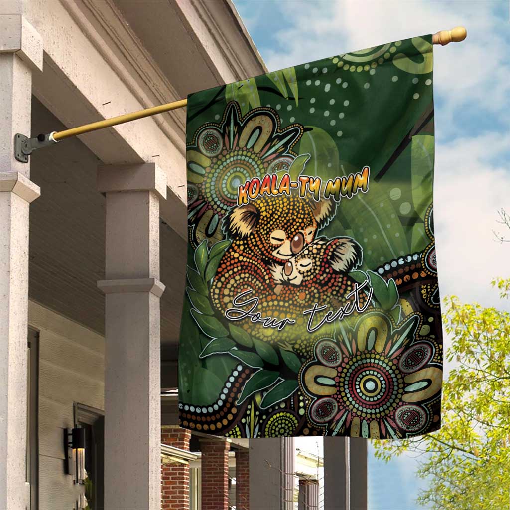 Personalised Koala Mum Australia Mother's Day Garden Flag Aboriginal Dot Art Floral Joey Hug