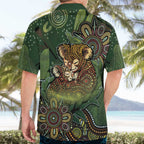 Personalised Koala Mum Australia Mother's Day Hawaiian Shirt Aboriginal Dot Art Floral Joey Hug