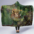 Personalised Koala Mum Australia Mother's Day Hooded Blanket Aboriginal Dot Art Floral Joey Hug