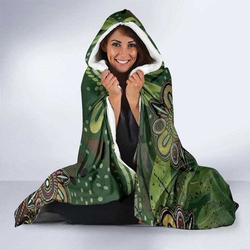 Personalised Koala Mum Australia Mother's Day Hooded Blanket Aboriginal Dot Art Floral Joey Hug