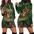 Personalised Koala Mum Australia Mother's Day Hoodie Dress Aboriginal Dot Art Floral Joey Hug