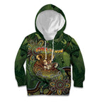Personalised Koala Mum Australia Mother's Day Kid Hoodie Aboriginal Dot Art Floral Joey Hug