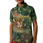 Personalised Koala Mum Australia Mother's Day Kid Polo Shirt Aboriginal Dot Art Floral Joey Hug