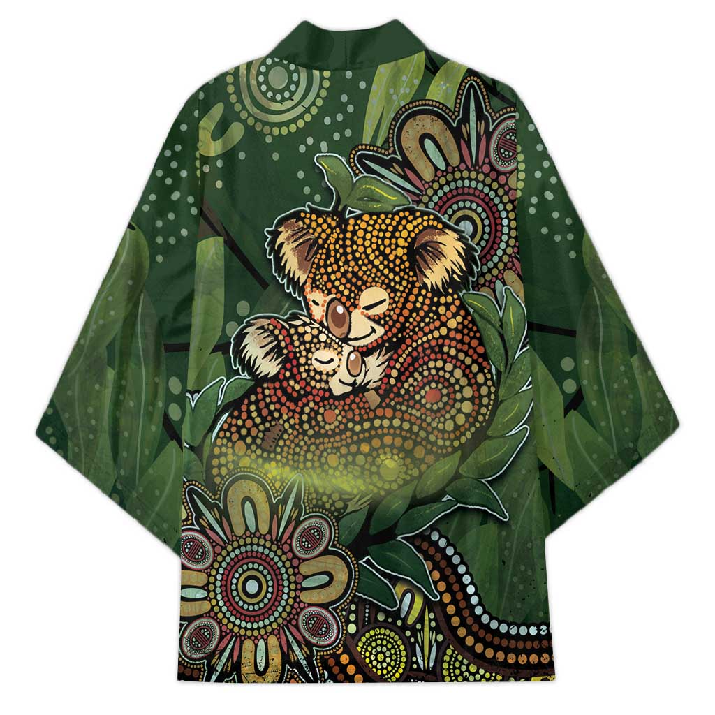 Personalised Koala Mum Australia Mother's Day Kimono Aboriginal Dot Art Floral Joey Hug