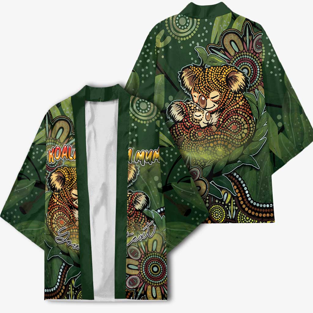 Personalised Koala Mum Australia Mother's Day Kimono Aboriginal Dot Art Floral Joey Hug