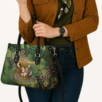 Personalised Koala Mum Australia Mother's Day Leather Bag Aboriginal Dot Art Floral Joey Hug