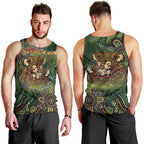 Personalised Koala Mum Australia Mother's Day Men Tank Top Aboriginal Dot Art Floral Joey Hug