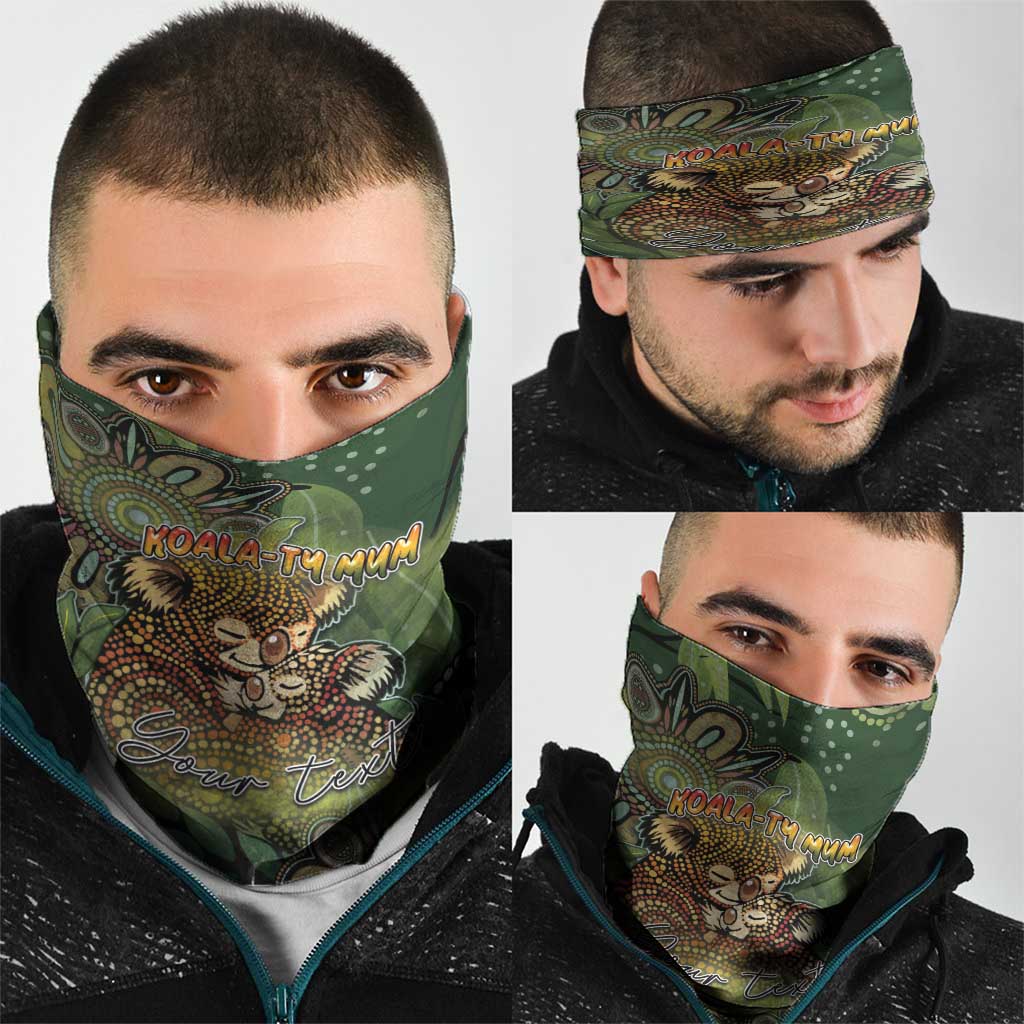 Personalised Koala Mum Australia Mother's Day Neck Gaiter Aboriginal Dot Art Floral Joey Hug