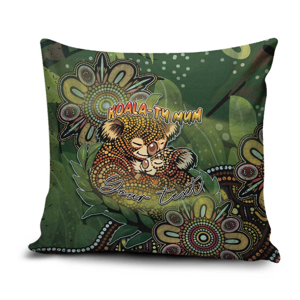 Personalised Koala Mum Australia Mother's Day Pillow Cover Aboriginal Dot Art Floral Joey Hug