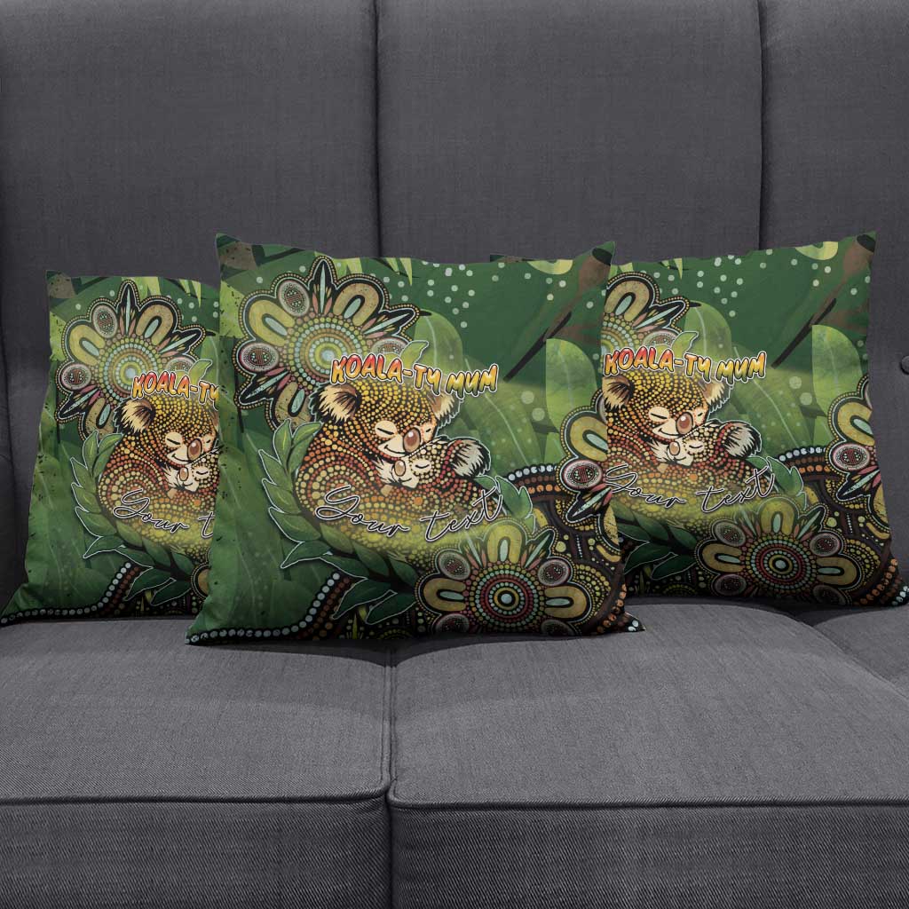 Personalised Koala Mum Australia Mother's Day Pillow Cover Aboriginal Dot Art Floral Joey Hug