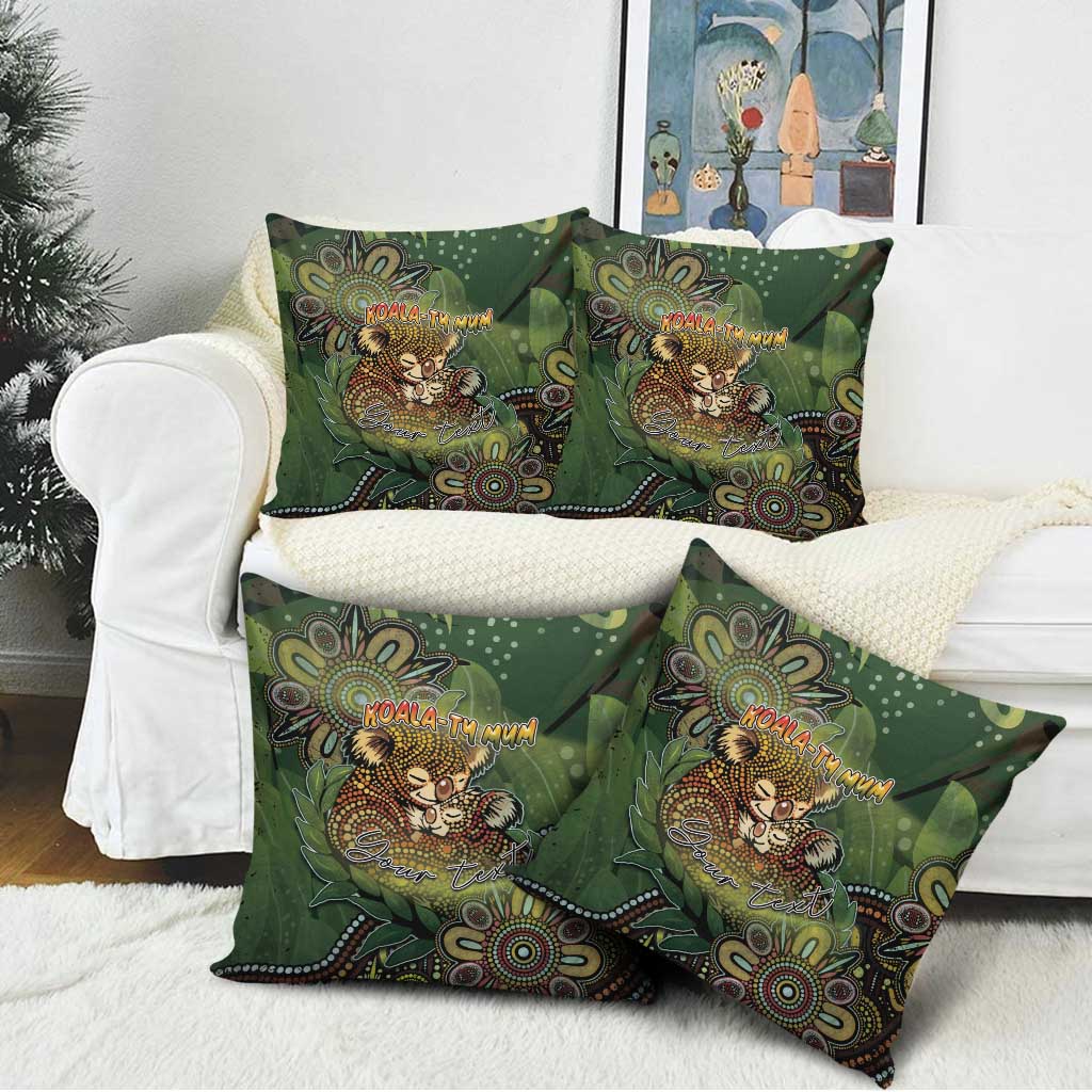 Personalised Koala Mum Australia Mother's Day Pillow Cover Aboriginal Dot Art Floral Joey Hug