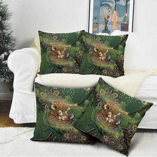 Personalised Koala Mum Australia Mother's Day Pillow Cover Aboriginal Dot Art Floral Joey Hug