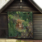 Personalised Koala Mum Australia Mother's Day Quilt Aboriginal Dot Art Floral Joey Hug