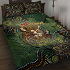 Personalised Koala Mum Australia Mother's Day Quilt Bed Set Aboriginal Dot Art Floral Joey Hug