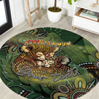 Personalised Koala Mum Australia Mother's Day Round Carpet Aboriginal Dot Art Floral Joey Hug