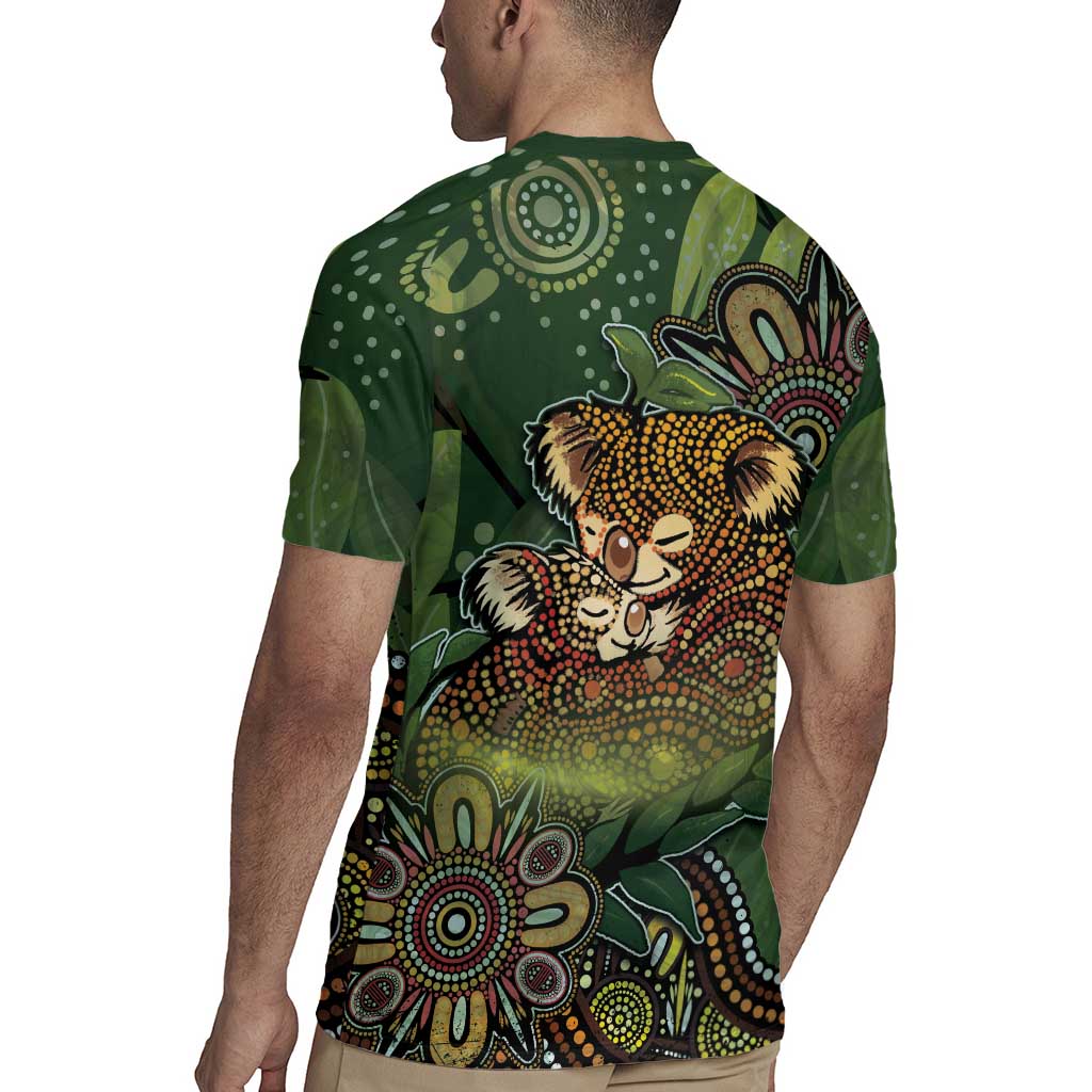 Personalised Koala Mum Australia Mother's Day Rugby Jersey Aboriginal Dot Art Floral Joey Hug