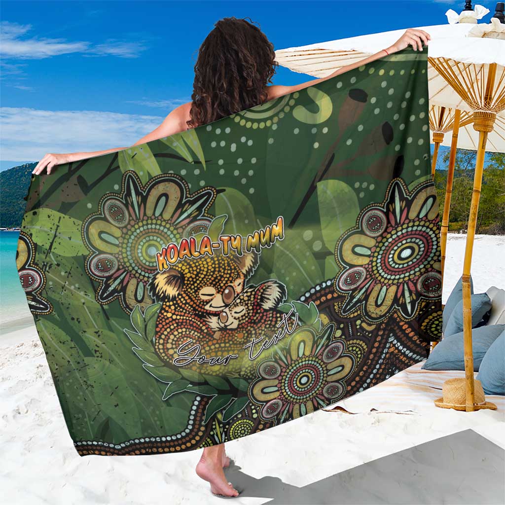 Personalised Koala Mum Australia Mother's Day Sarong Aboriginal Dot Art Floral Joey Hug