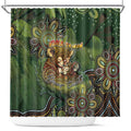 Personalised Koala Mum Australia Mother's Day Shower Curtain Aboriginal Dot Art Floral Joey Hug