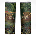 Personalised Koala Mum Australia Mother's Day Skinny Tumbler Aboriginal Dot Art Floral Joey Hug