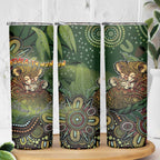 Personalised Koala Mum Australia Mother's Day Skinny Tumbler Aboriginal Dot Art Floral Joey Hug