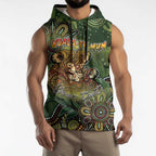 Personalised Koala Mum Australia Mother's Day Sleeveless Hoodie Aboriginal Dot Art Floral Joey Hug