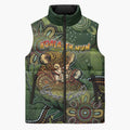 Personalised Koala Mum Australia Mother's Day Sleeveless Puffer Jacket Aboriginal Dot Art Floral Joey Hug