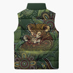 Personalised Koala Mum Australia Mother's Day Sleeveless Puffer Jacket Aboriginal Dot Art Floral Joey Hug