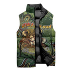 Personalised Koala Mum Australia Mother's Day Sleeveless Puffer Jacket Aboriginal Dot Art Floral Joey Hug