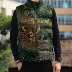 Personalised Koala Mum Australia Mother's Day Sleeveless Puffer Jacket Aboriginal Dot Art Floral Joey Hug