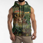 Personalised Koala Mum Australia Mother's Day Sleeveless Zip Hoodie Aboriginal Dot Art Floral Joey Hug