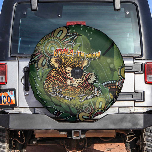 Personalised Koala Mum Australia Mother's Day Spare Tire Cover Aboriginal Dot Art Floral Joey Hug