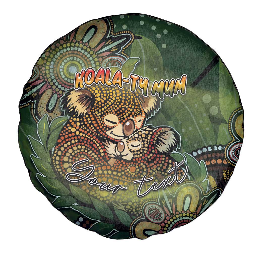 Personalised Koala Mum Australia Mother's Day Spare Tire Cover Aboriginal Dot Art Floral Joey Hug