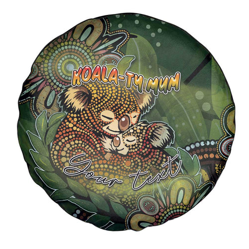 Personalised Koala Mum Australia Mother's Day Spare Tire Cover Aboriginal Dot Art Floral Joey Hug