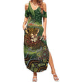 Personalised Koala Mum Australia Mother's Day Summer Maxi Dress Aboriginal Dot Art Floral Joey Hug