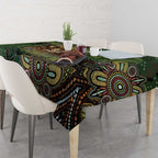 Personalised Koala Mum Australia Mother's Day Tablecloth Aboriginal Dot Art Floral Joey Hug