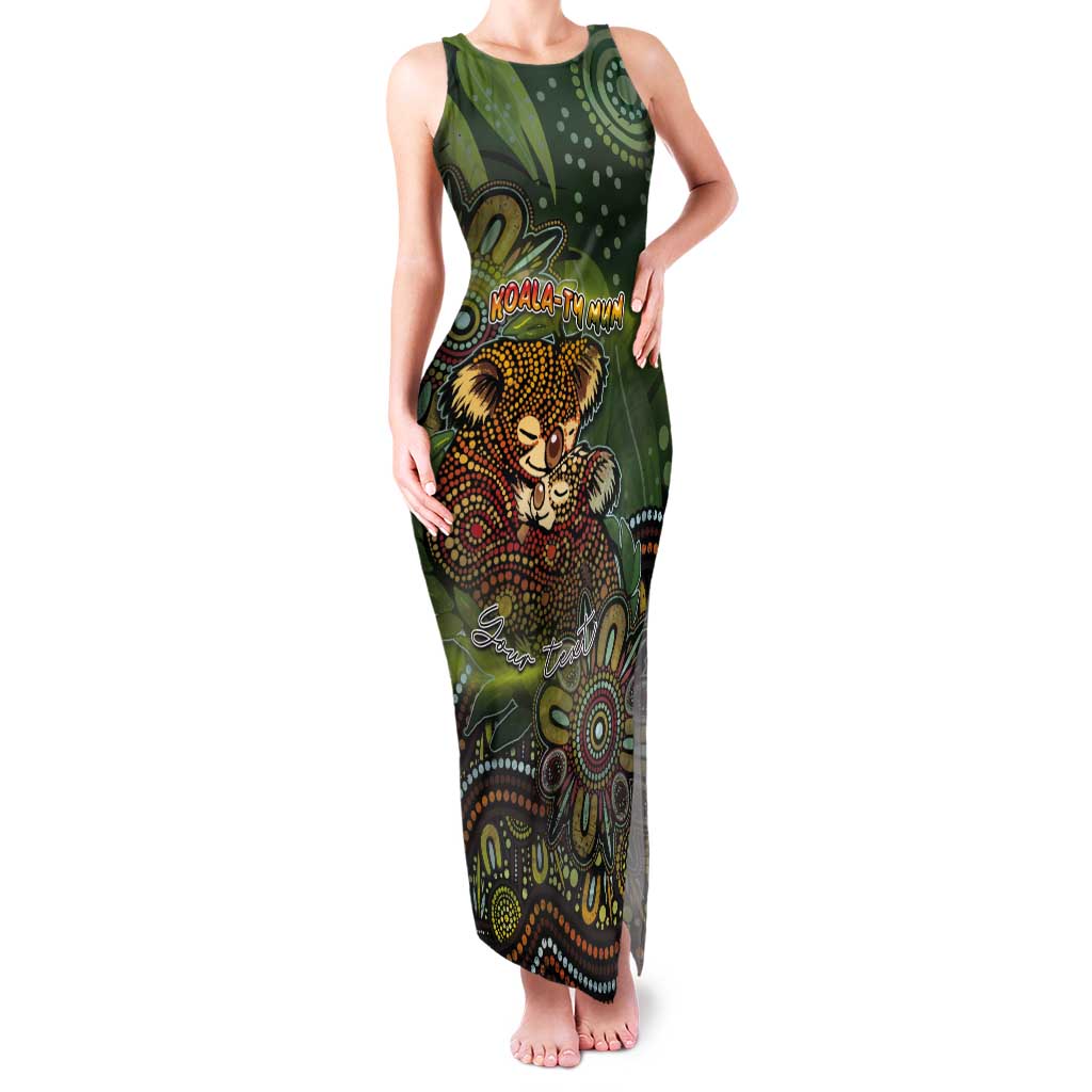 Personalised Koala Mum Australia Mother's Day Tank Maxi Dress Aboriginal Dot Art Floral Joey Hug