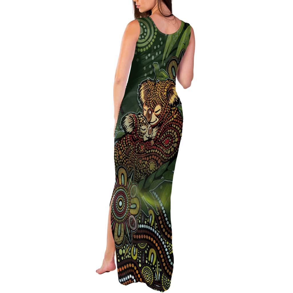 Personalised Koala Mum Australia Mother's Day Tank Maxi Dress Aboriginal Dot Art Floral Joey Hug