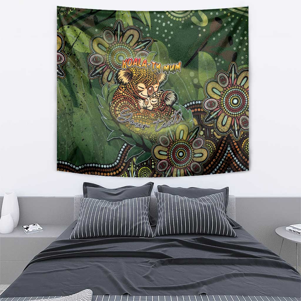 Personalised Koala Mum Australia Mother's Day Tapestry Aboriginal Dot Art Floral Joey Hug