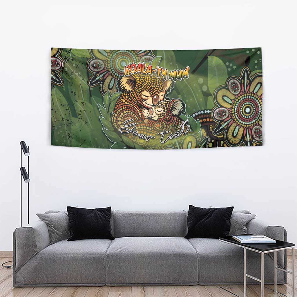 Personalised Koala Mum Australia Mother's Day Tapestry Aboriginal Dot Art Floral Joey Hug
