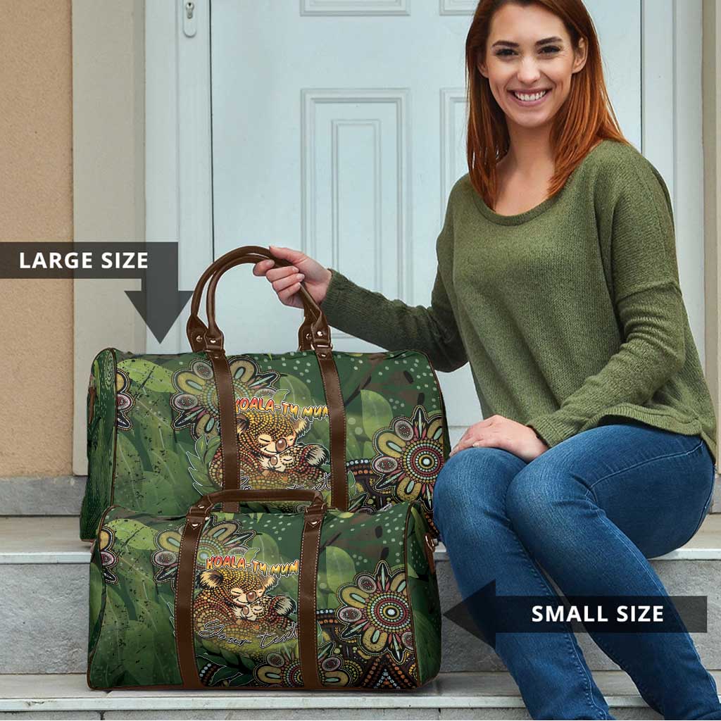 Personalised Koala Mum Australia Mother's Day Travel Bag Aboriginal Dot Art Floral Joey Hug