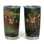 Personalised Koala Mum Australia Mother's Day Tumbler Cup Aboriginal Dot Art Floral Joey Hug